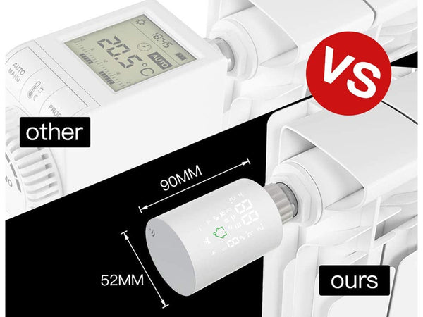 ZigBee Termostato Valvola Wireless Per Radiatore Termosifone Alimentazione Con Pile Compatibile Con Alexa e Google Home
