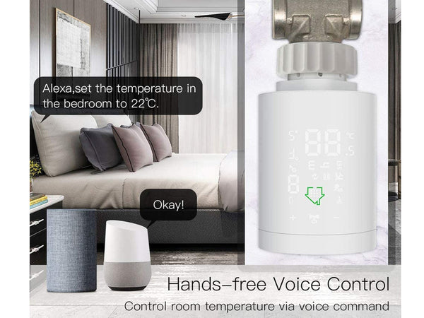 ZigBee Termostato Valvola Wireless Per Radiatore Termosifone Alimentazione Con Pile Compatibile Con Alexa e Google Home