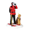 Ski Patrol personaggio statuetta  in poliresina per villaggio di Natale h 7,5 cm