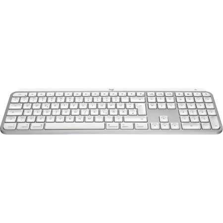 Logitech MX Keys S for Mac tastiera Ufficio RF senza fili + Bluetooth QWERTZ Tedesco Alluminio, Bianco