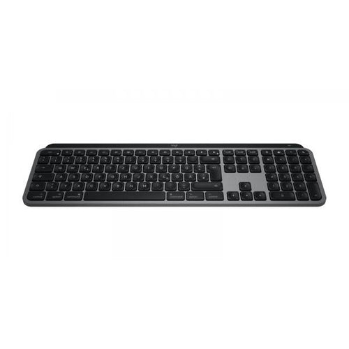 Logitech MX Keys S for Mac tastiera Ufficio RF senza fili + Bluetooth QWERTZ Tedesco Alluminio, Nero
