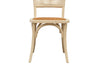 Biscottini Sedia Thonet Biscottini Frassino Rattan Bianco Anticato L45xP50xH88 Design