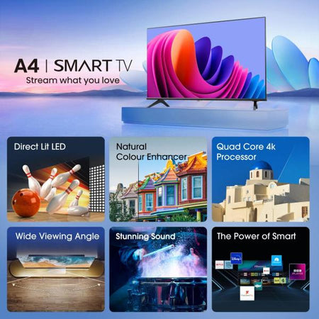 HISENSE 32A4N - 32"" SMART TV LED HD - BLACK - GARANZIA ITALIA
