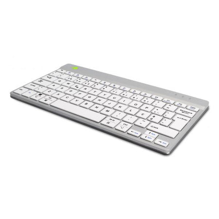 R-Go Tools RGOCOPTWLWH tastiera Universale Bluetooth QWERTY Portoghese Bianco (R-Go Compact Break keyboard, - QWERTY [PT], bluetooth, white)
