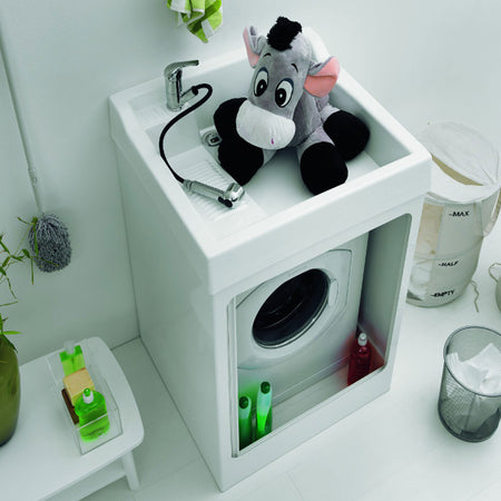 Lavatoio Colavene Lavacril On 73x67,5 Con Vasca Su Box Contenitore Lavatrice