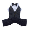 Smoking per cani Tuxedo nero 4 gambe