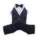 Smoking per cani Tuxedo nero 4 gambe