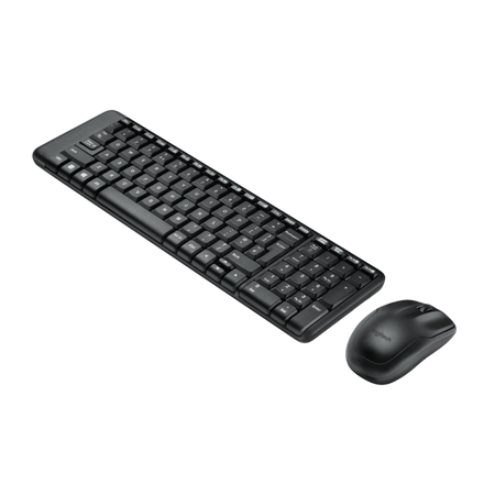 Logitech Wireless Combo MK220 tastiera Mouse incluso RF Wireless QWERTY International EER Nero