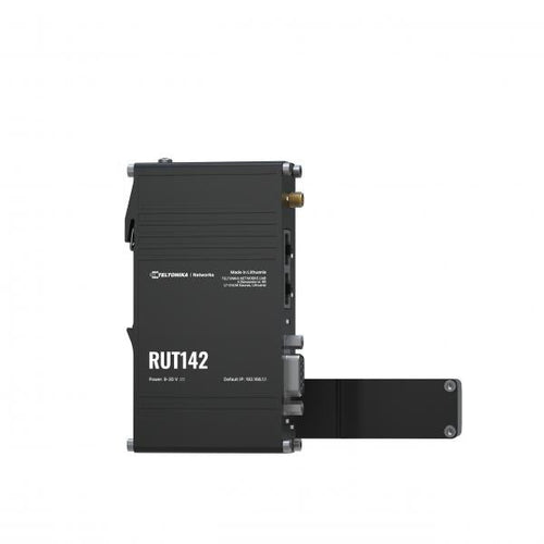 RUT142 [EU] Ethernet router, - WiFi, x1 RS232, x2 ethernet - ports, integrated DIN rail bracket - Warranty: 24M
