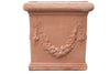 Biscottini Vaso cubo festonato in Terracotta 100% Made in Italy interamente Lavorata a Mano