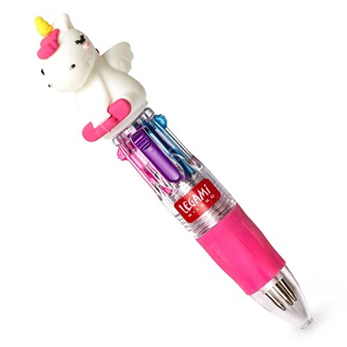 Legami, Mini Penna a Sfera 4 Colori, Mini Magic Rainbow