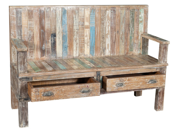 Biscottini Panchina in legno di teak riciclato