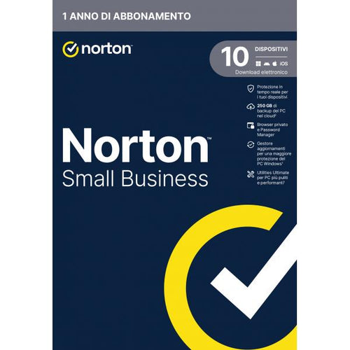 NORTON SMALL BUSINESS 250GB IT 1 USER 10 DEVICE 12 Mesi BOX 21454860
