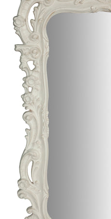 Biscottini SPECCHIERA DA PARETE IN LEGNO FINITURA BIANCA ANTICATA MADE IN ITALY