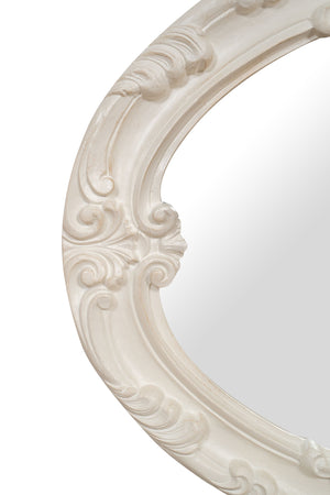 Biscottini SPECCHIERA DA PARETE IN LEGNO FINITURA BIANCA ANTICATA MADE IN ITALY