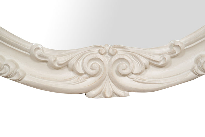Biscottini SPECCHIERA DA PARETE IN LEGNO FINITURA BIANCA ANTICATA MADE IN ITALY