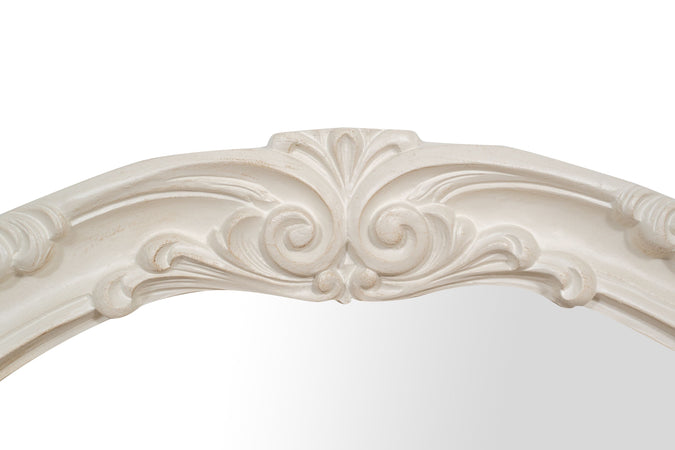 Biscottini SPECCHIERA DA PARETE IN LEGNO FINITURA BIANCA ANTICATA MADE IN ITALY