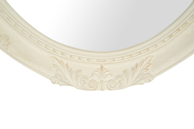Biscottini SPECCHIERA DA PARETE IN LEGNO FINITURA BIANCA ANTICATA MADE IN ITALY