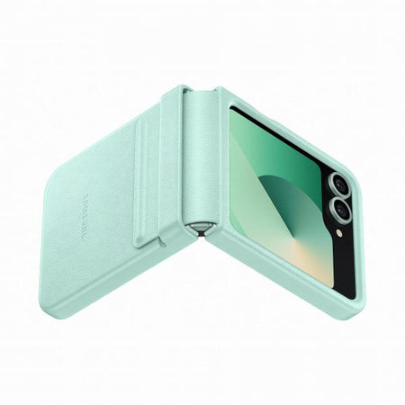 Samsung Galaxy Z Flip6 Kindsuit Case Verde (SAM Z Flip6 Faux Leather Case Mint)