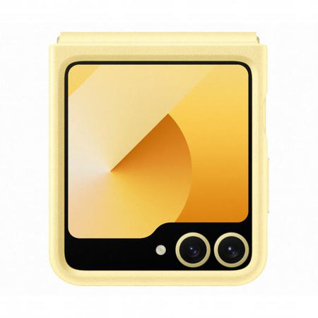 Samsung Galaxy Z Flip6 Kindsuit Case Gialla (SAM Z Flip6 Faux Leather Case Yellow)