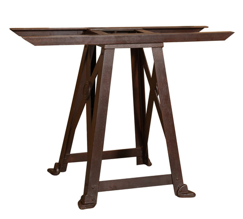 Biscottini Biscottini Base Tavolo Consolle Ferro Battuto Forgiato Mano Robusta 102x56x74