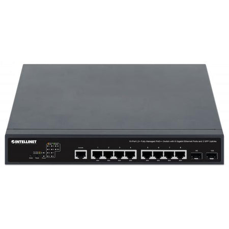 Switch PoE++ 10 porte L2 Fully Managed con 8 porte Ethernet Gigabit e 2 SFP Uplink