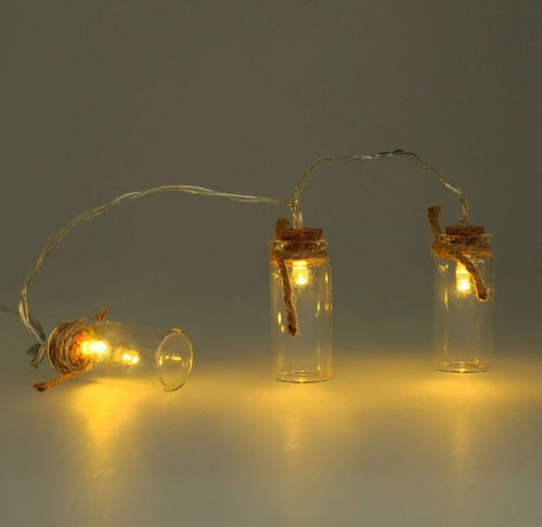 Legami, Filo di Luci Led con Vasetti di Vetro