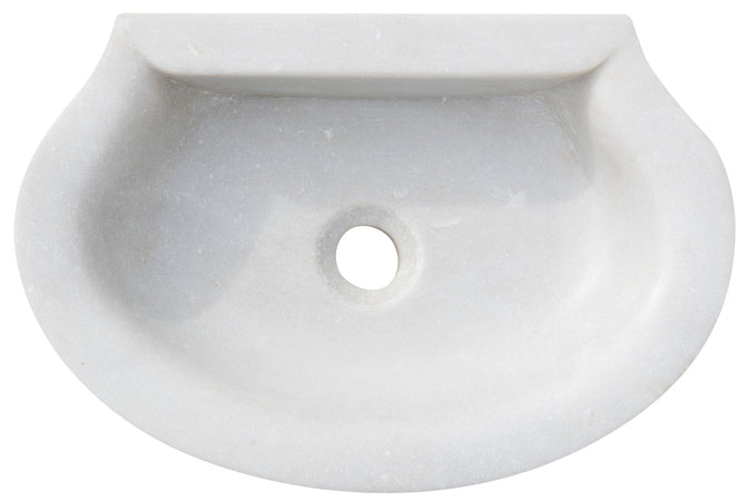 Biscottini Lavandino in marmo bianco L46xPR31xH13 cm