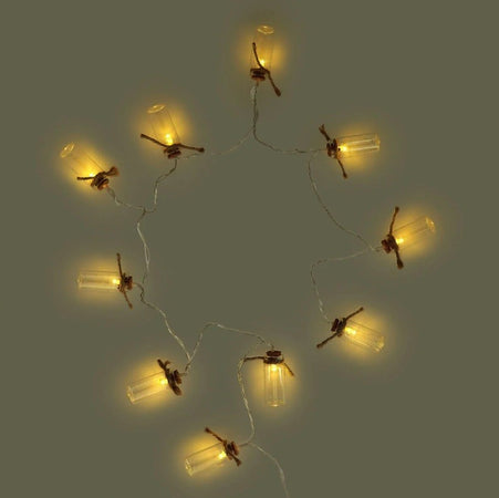 Legami, Filo di Luci Led con Vasetti di Vetro
