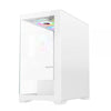 VIDA VETRO-WHT computer case Tower Bianco (Vida Vetro White ARGB Gaming Case w/ Glass Front & Side, ATX, 3x ARGB PWM Fans, 6-Port ARGB Fan Hub & Remote Control)