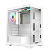 VIDA VETRO-WHT computer case Tower Bianco (Vida Vetro White ARGB Gaming Case w/ Glass Front & Side, ATX, 3x ARGB PWM Fans, 6-Port ARGB Fan Hub & Remote Control)