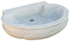 Biscottini Vasca in marmo bianco L80xPR57xH16 cm