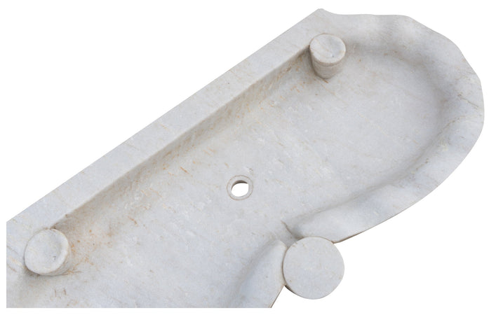 Biscottini Vasca smerlata in marmo bianco L120xPR56xH15 cm