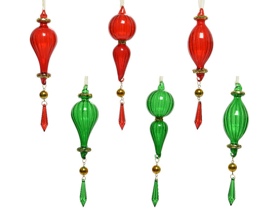 Pendaglio a forma di goccia decorazione per albero di natale,3 pezzi