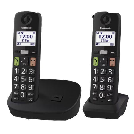 Cordless Duo KX-TGU112EXB con Tasti Grandi