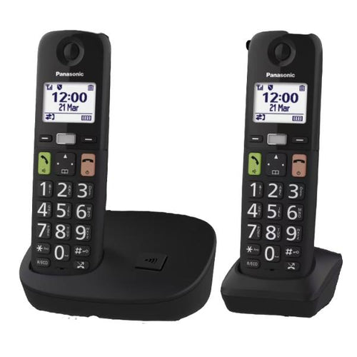 Cordless Duo KX-TGU112EXB con Tasti Grandi