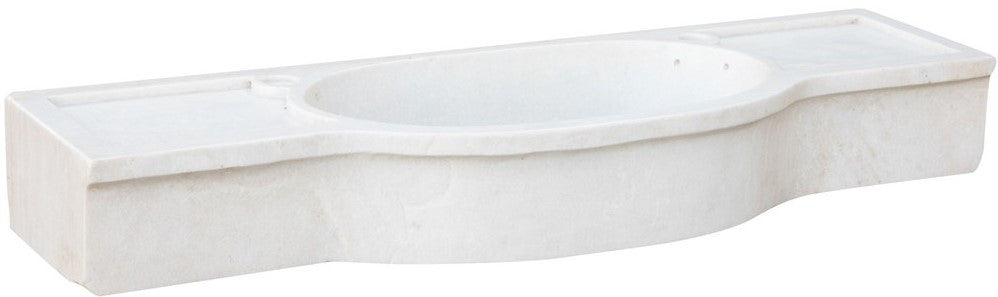 Biscottini LAVABO IN MARMO BIANCO L133XPR18XH43 CM Vasca realizzata completamente Offerta