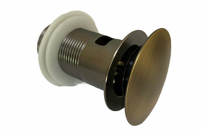 Piletta Di Scarico Universale 1/4" Lavandino Pop-up Tappo Pressione Bronzo 59604