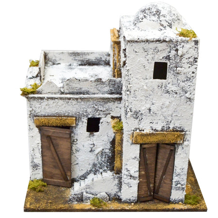 Capanna grotta vuota in legno scenario palestinese con luci 4 modelli diversi per natività presepe natalizio