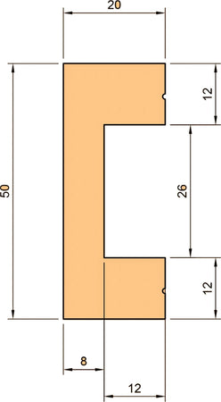 120ml-bancale-di-Battiscopa-SQUADRATO-BIANCO-Passacavo-50x20x2000mm-in-POLIMERI