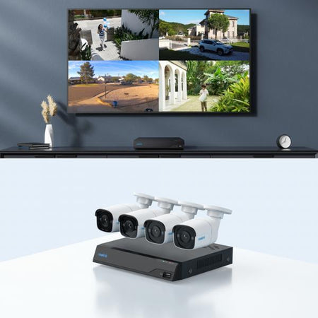 Kit Videosorveglianza NVR PoE 8CH 2TB HDD e 4 Telecamere di Sicurezza PoE, PS2KB02-8