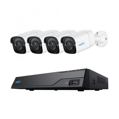 Kit Videosorveglianza NVR PoE 8CH 2TB HDD e 4 Telecamere di Sicurezza PoE, PS2KB02-8
