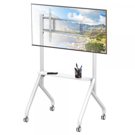 Supporto Mobile da Pavimento Multifunzione per TV LCD/LED/Plasma 65-100'' Bianco