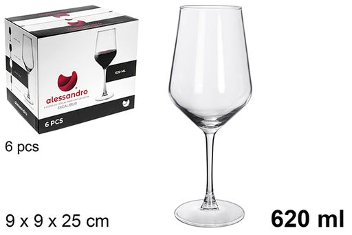 Calice in Vetro da Vino 'Excalibur' 620ml