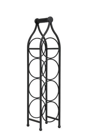 Biscottini Biscottini Cantinetta Porta Bottiglie Ferro Battuto 4 Posti Nera Anticata