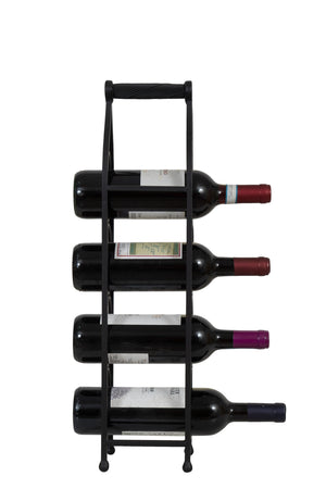 Biscottini Biscottini Cantinetta Porta Bottiglie Ferro Battuto 4 Posti Nera Anticata