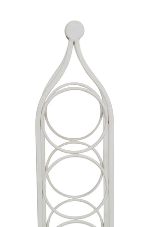 Biscottini Biscottini Cantinetta Porta Bottiglie Ferro Battuto Bianca Anticata 4 Posti