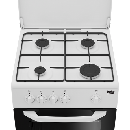 Beko Cucina A Gas 4 Bruciatori Forno Gas 54lt 50x50 Bianco Csg42009dw