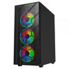 VIDA Sirocco V2 Tower Nero (Vida Sirocco V2 Black ARGB Gaming Case w/ Glass Window, ATX, 6x ARGB Fans, Mesh Front)