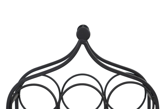 Biscottini Biscottini Cantinetta 6 Bottiglie Ferro Battuto Nera Anticata 35x14x37 Arredo